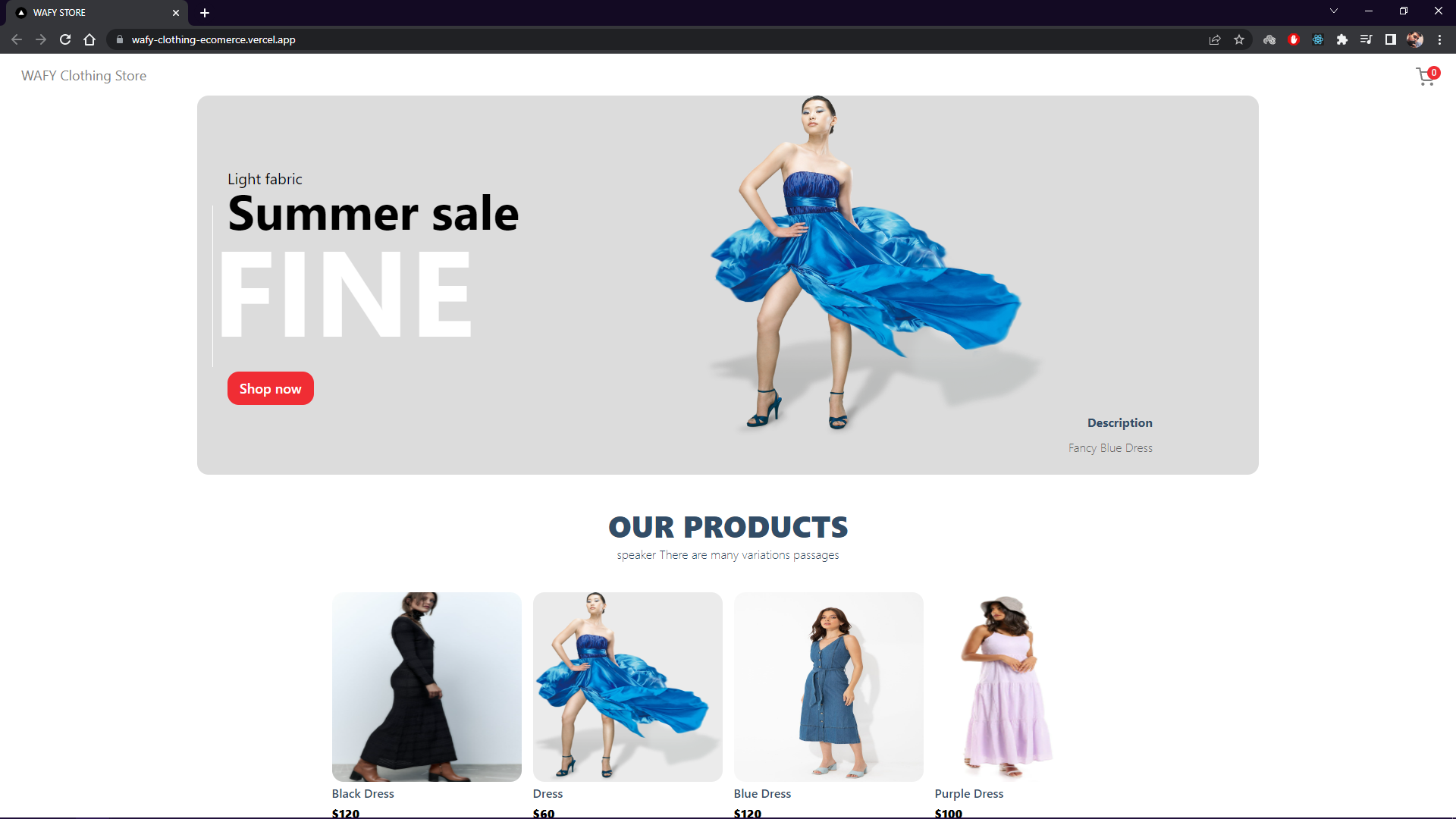 E-comerce Clothing Shop